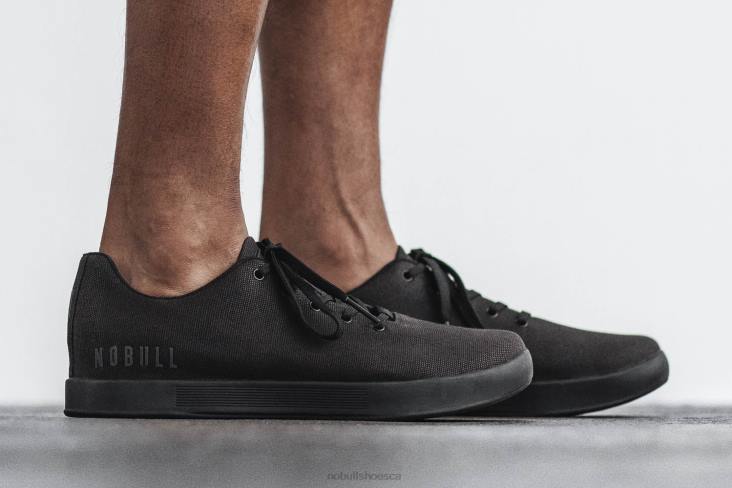 6DJZ36 Men Black Canvas Trainer Nobull