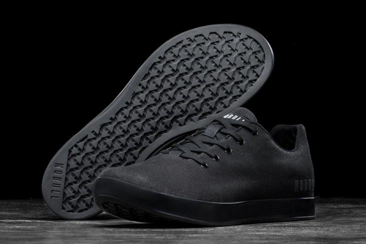 6DJZ36 Men Black Canvas Trainer Nobull