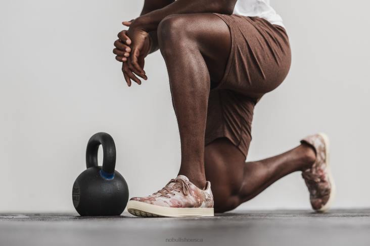 6DJZ39 Men Earth Tie-Dye Canvas Trainer Nobull