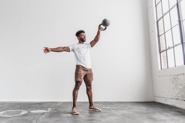 6DJZ39 Men Earth Tie-Dye Canvas Trainer Nobull