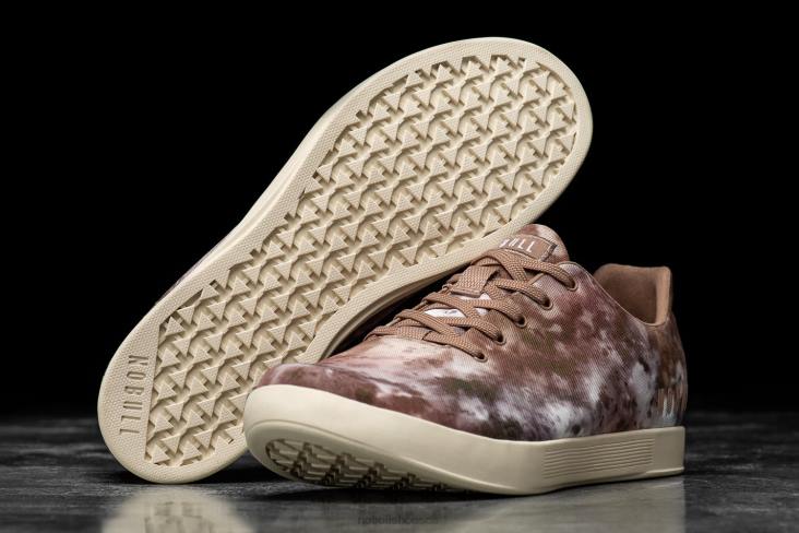 6DJZ39 Men Earth Tie-Dye Canvas Trainer Nobull