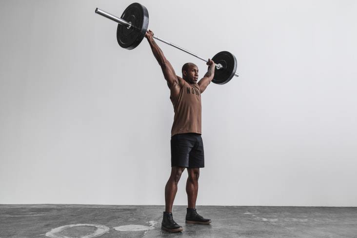 6DJZ40 Men High-Top Black Dark Gum Leather Trainer Nobull