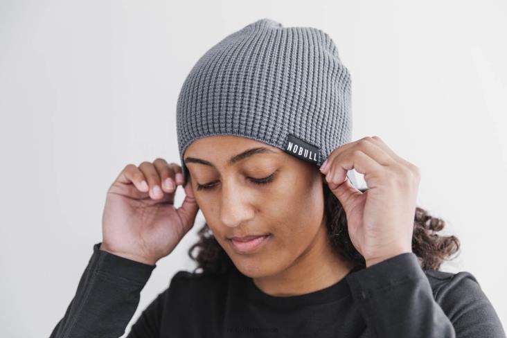 6DJZ439 Unisex Blended Merino Wool Waffle Beanie Nobull