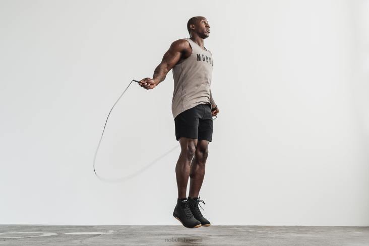 6DJZ5 Men High-Top Black Gum Trainer Nobull