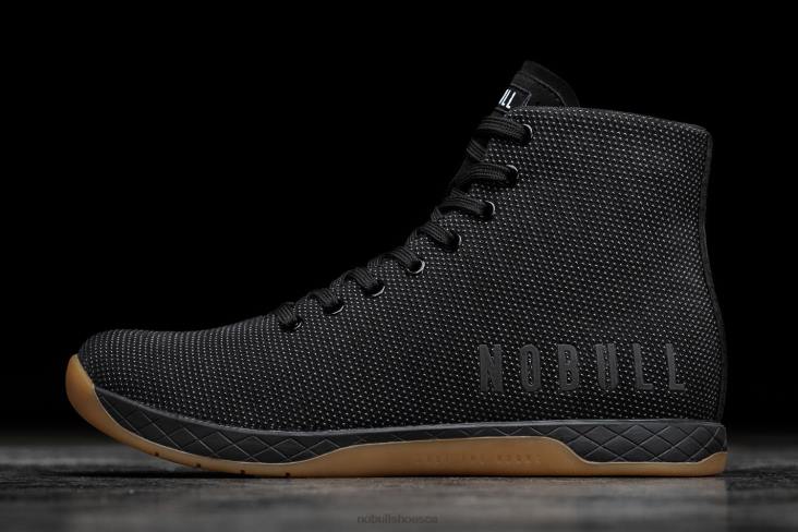 6DJZ5 Men High-Top Black Gum Trainer Nobull