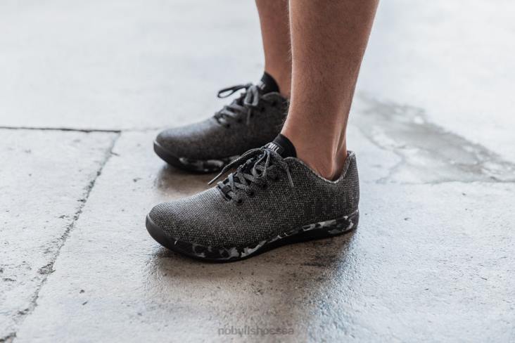 6DJZ50 Men Black Heather Granite Trainer Nobull