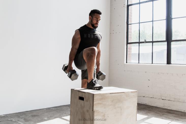 6DJZ50 Men Black Heather Granite Trainer Nobull