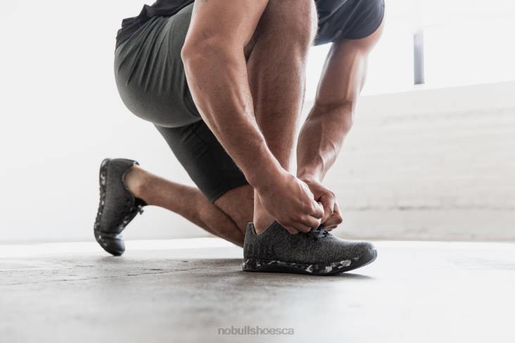 6DJZ50 Men Black Heather Granite Trainer Nobull