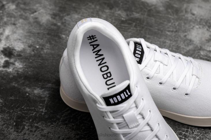 6DJZ510 Women White Ivory Canvas Trainer Nobull