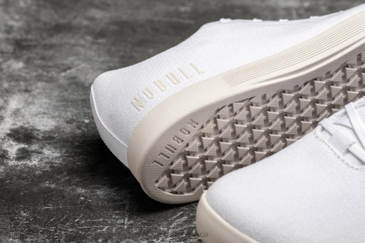 6DJZ510 Women White Ivory Canvas Trainer Nobull