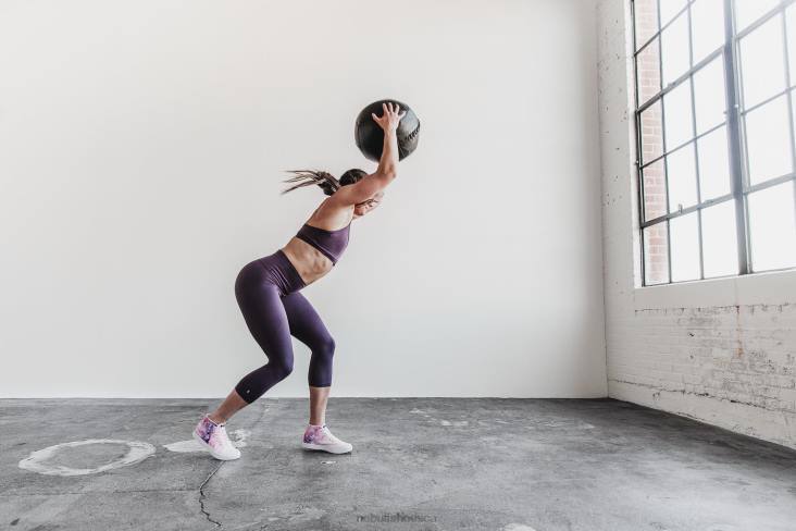 6DJZ513 Women Mulberry Watercolor Canvas Mid Trainer Nobull