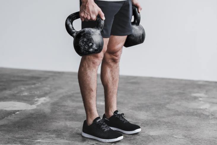 6DJZ52 Men Black White Suede Trainer Nobull