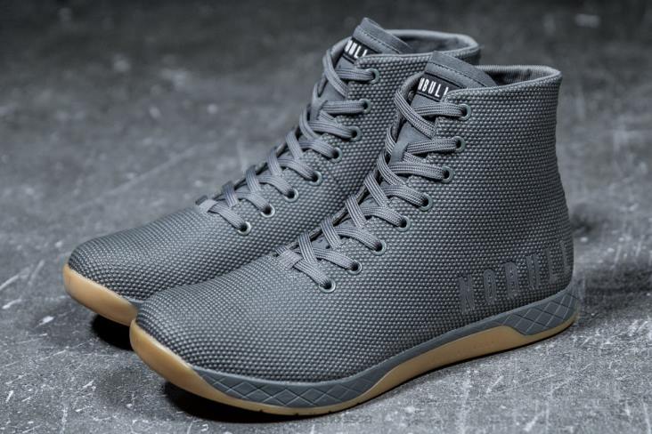 6DJZ520 Women High-Top Dark Grey Gum Trainer Nobull