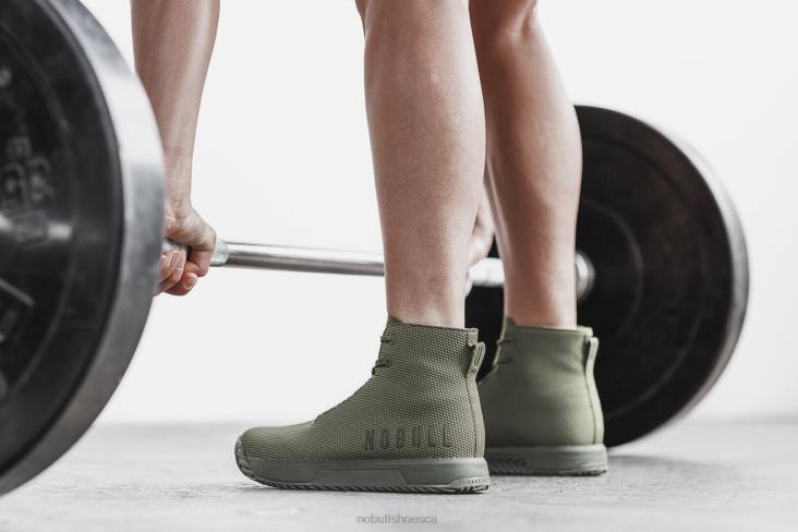 6DJZ537 Women High-Top Army Forest Trainer+ Nobull