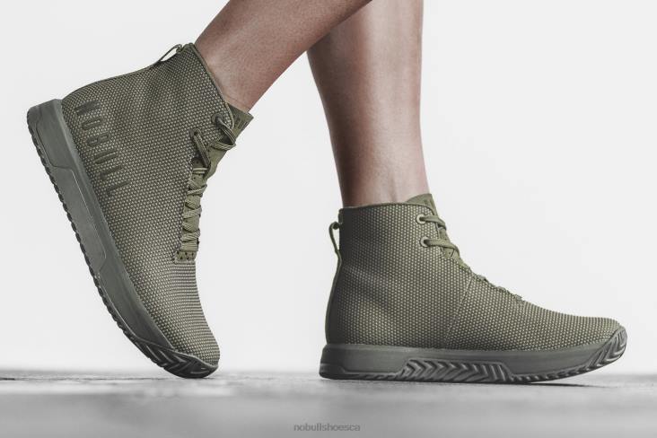 6DJZ537 Women High-Top Army Forest Trainer+ Nobull