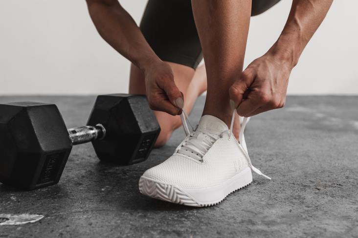 6DJZ544 Women White Trainer+ Nobull