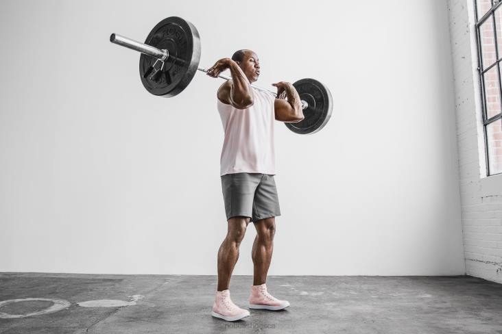 6DJZ55 Men High-Top Rose Camo Canvas Trainer Nobull