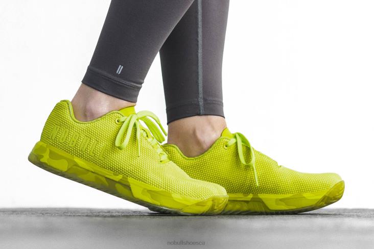 6DJZ552 Women Neon Lime Camo Trainer+ Nobull