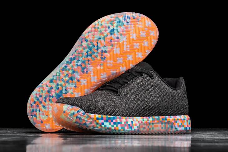 6DJZ554 Women Black Heather Pixel Trainer+ Nobull