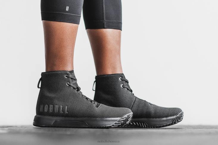 6DJZ558 Women High-Top Black Trainer+ Nobull
