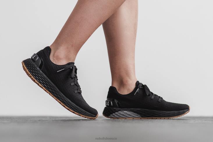 6DJZ568 Women Black Gum Ripstop Runner Nobull