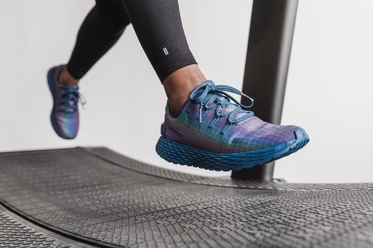 6DJZ573 Women Blue Opal Iridescent Ripstop Runner Nobull