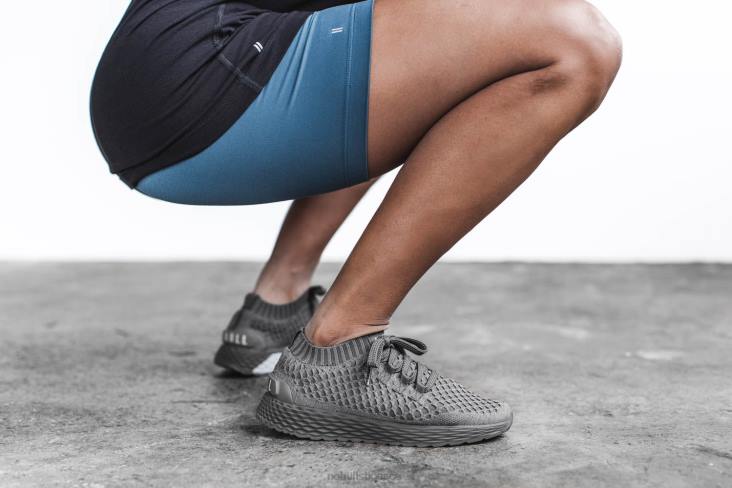 6DJZ575 Women Dark Grey Reflective Knit Runner Nobull