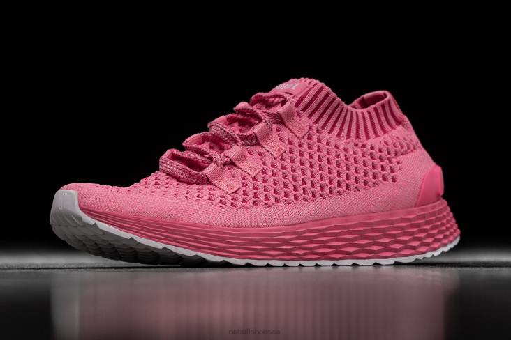 6DJZ579 Women Bright Pink Knit Runner Nobull