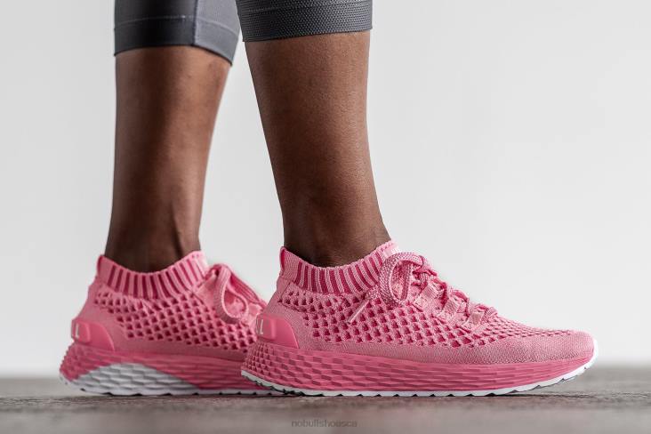 6DJZ579 Women Bright Pink Knit Runner Nobull