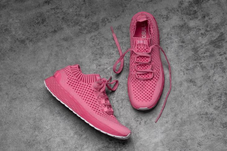 6DJZ579 Women Bright Pink Knit Runner Nobull