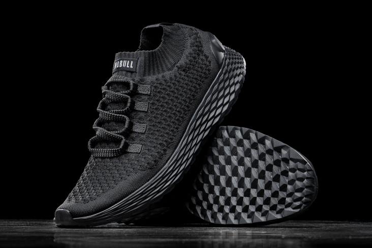 6DJZ580 Women Black Knit Runner Nobull