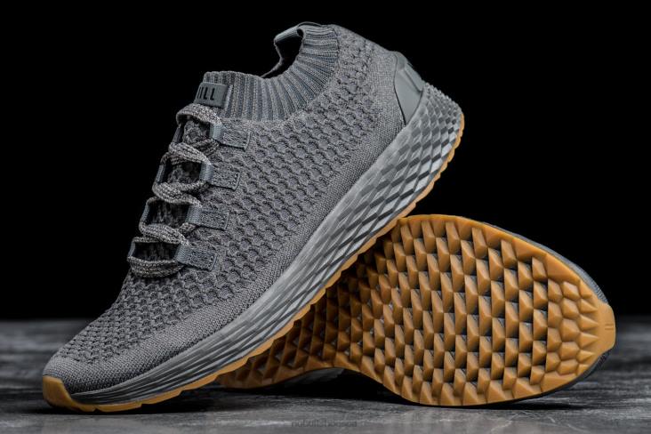 6DJZ581 Women Dark Grey Knit Runner Nobull