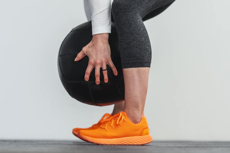 6DJZ584 Women Neon Orange Ripstop Runner Nobull