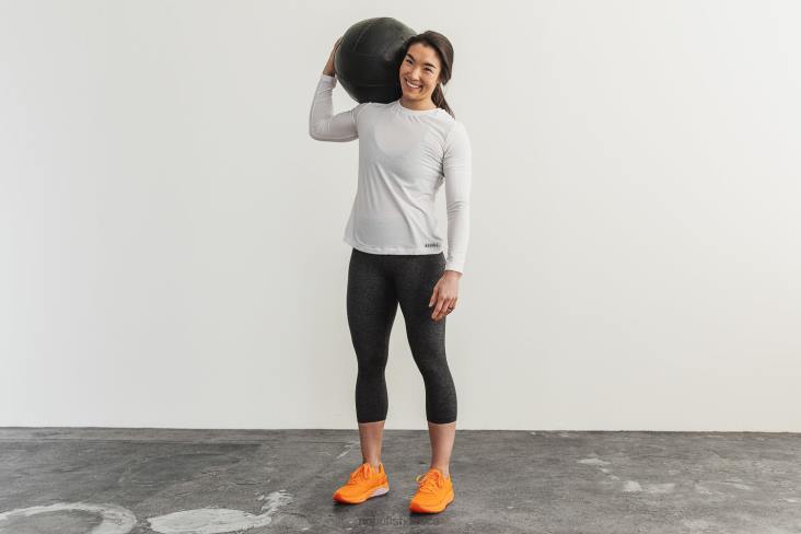 6DJZ584 Women Neon Orange Ripstop Runner Nobull