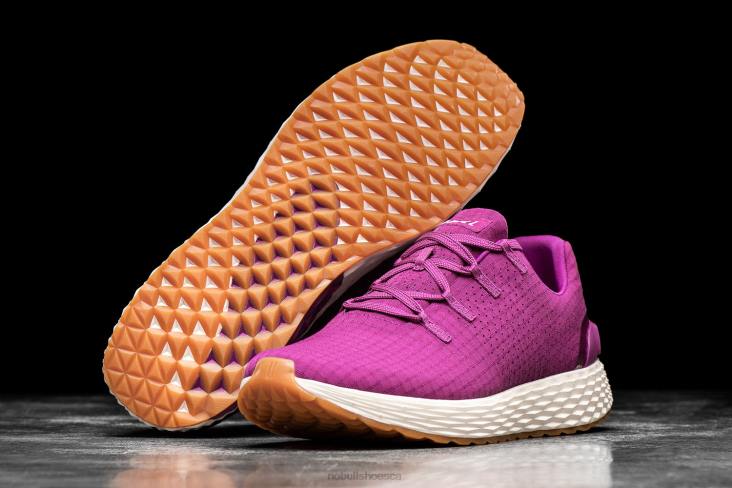 6DJZ597 Women Raspberry Ivory Ripstop Runner Nobull