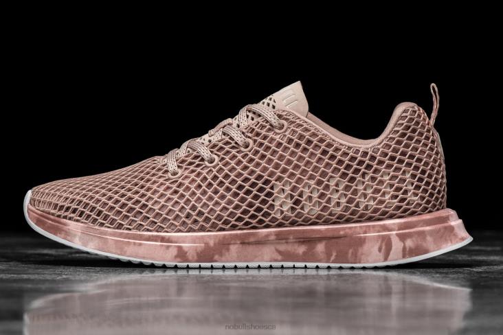 6DJZ599 Women Dusty Rose Tie-Dye Mesh Runner Nobull