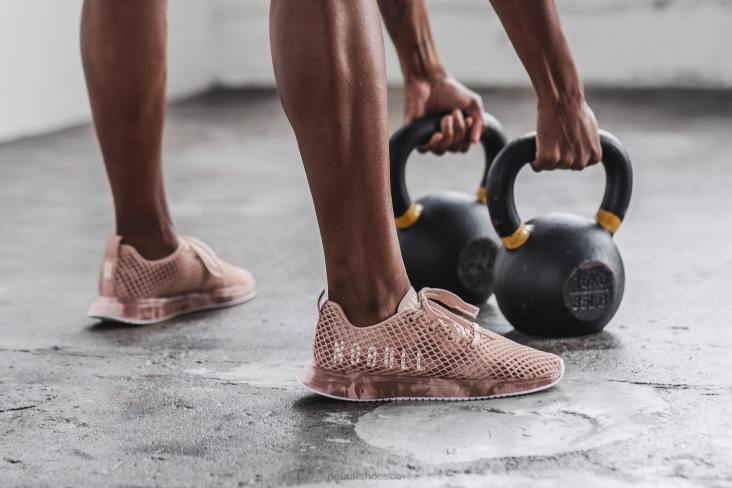 6DJZ599 Women Dusty Rose Tie-Dye Mesh Runner Nobull