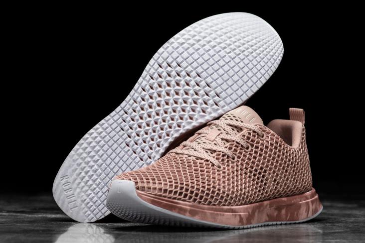 6DJZ599 Women Dusty Rose Tie-Dye Mesh Runner Nobull