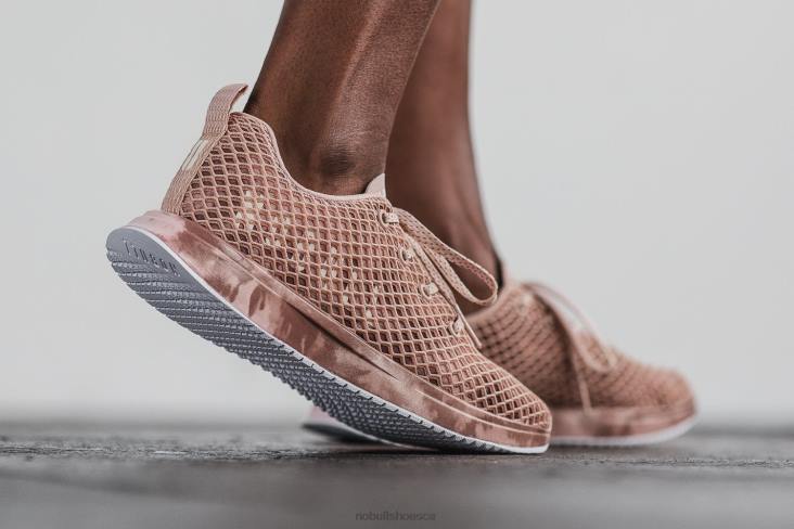 6DJZ599 Women Dusty Rose Tie-Dye Mesh Runner Nobull