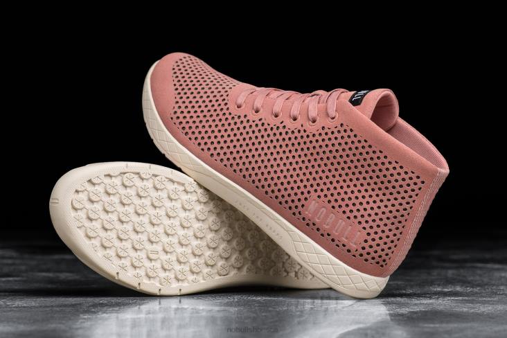 6DJZ62 Men Rose Suede Mid Trainer Nobull