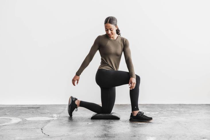 6DJZ698 Women Blended Merino Wool Long Sleeve Tee Nobull