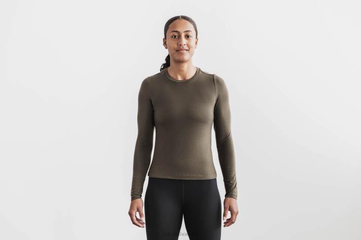 6DJZ698 Women Blended Merino Wool Long Sleeve Tee Nobull