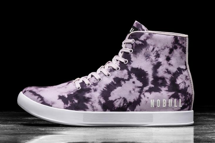 6DJZ71 Men High-Top Wisteria Tie-Dye Canvas Trainer Nobull