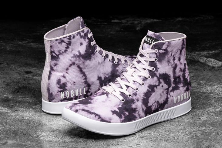 6DJZ71 Men High-Top Wisteria Tie-Dye Canvas Trainer Nobull