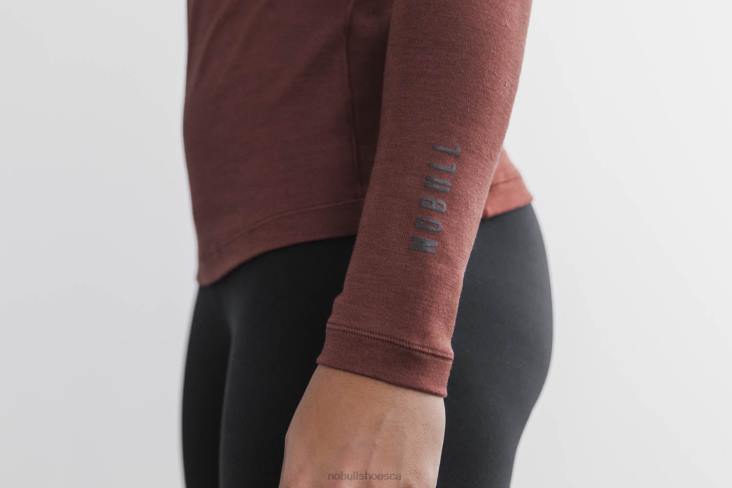 6DJZ718 Women Blended Merino Wool 1/4 Zip Nobull