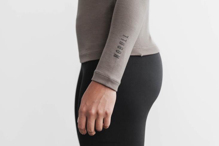 6DJZ719 Women Blended Merino Wool 1/4 Zip Nobull