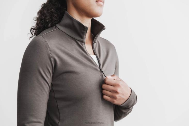 6DJZ719 Women Blended Merino Wool 1/4 Zip Nobull