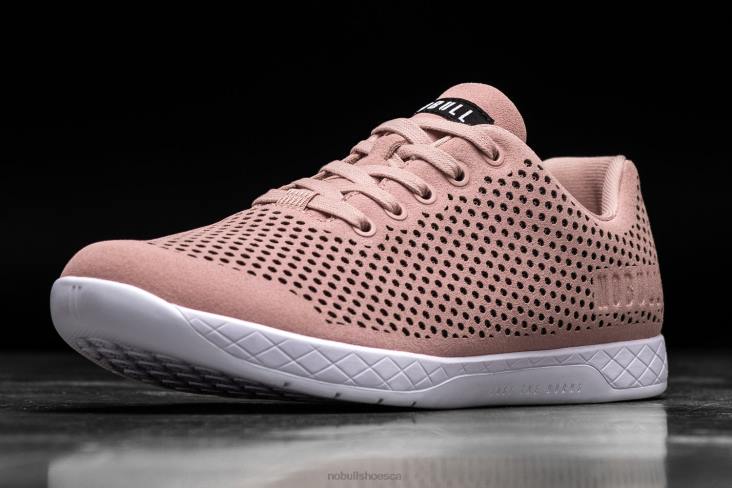 6DJZ72 Men Blush White Suede Trainer Nobull