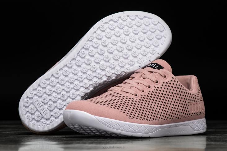 6DJZ72 Men Blush White Suede Trainer Nobull