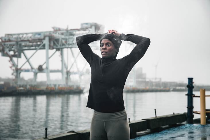 6DJZ720 Women Blended Merino Wool 1/4 Zip Nobull